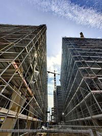 Low angle view of modern building against sky