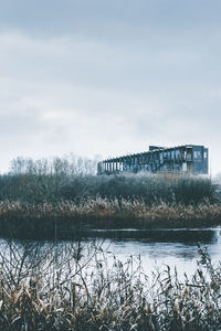 Scenic view of river against sky