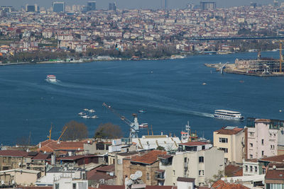 High angle view of cityscape