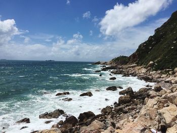 Scenic view of sea against sky