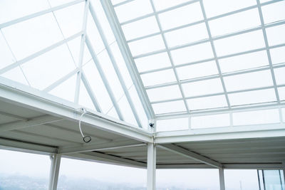 Low angle view of skylight