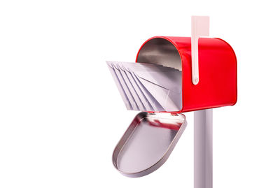 Close-up of electric lamp against white background