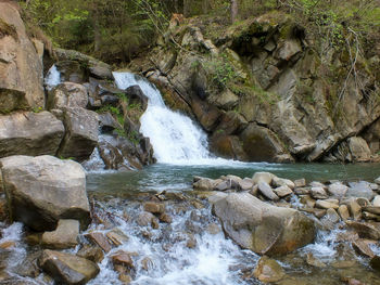 River flowing through rocks