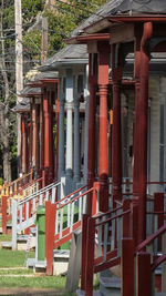 Exterior of red building