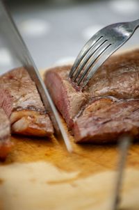 Close-up of food on table