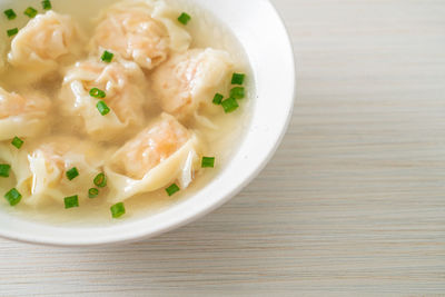 Close-up of food in bowl on table