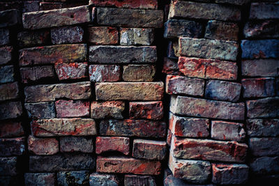 Full frame shot of stacked bricks