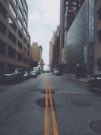 City street with buildings in background