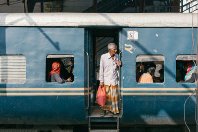 Full frame shot of train window