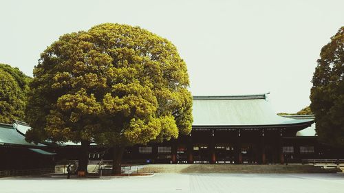 Built structure with trees in background