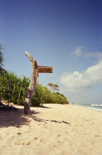 Scenic view of beach against clear sky