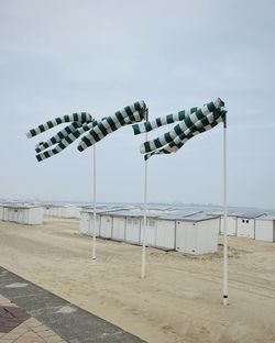 Scenic view of beach against clear sky