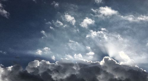Low angle view of clouds in sky