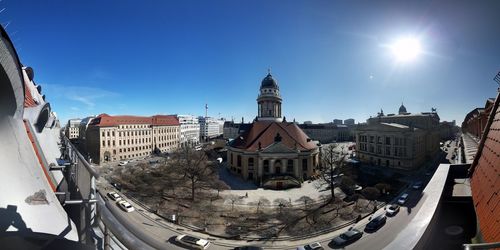 Panoramic view of city against sky