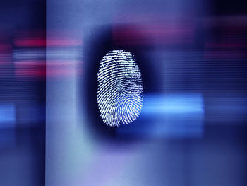 Fingerprint being scanned for access