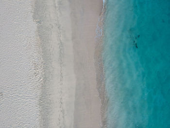 High angle view of beach