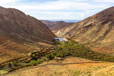 Landscape between betancuria and pajara on fuerteventura, spain