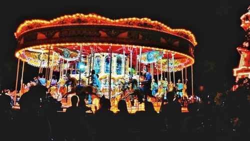 People enjoying at night