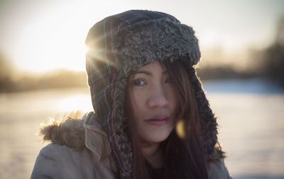 Close-up portrait of woman