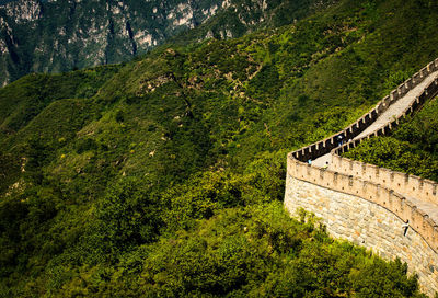View of the great wall of china with copy space