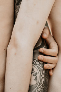 Low section of woman