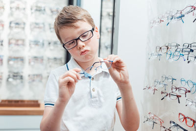 Portrait of teenage girl looking at camera