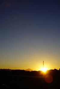 Scenic view of sunset over landscape