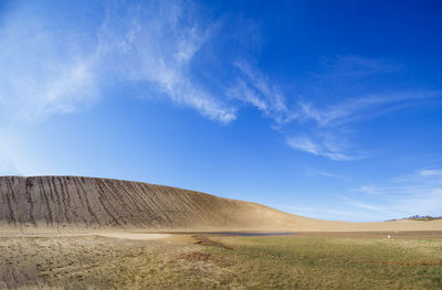 Scenic view of arid landscape against sky