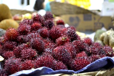 Close-up of fruits for sale in market