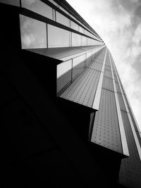 Low angle view of modern building against sky