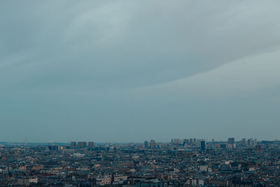 High angle view of townscape against sky