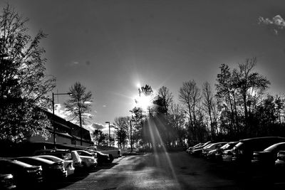 Cars on road at night