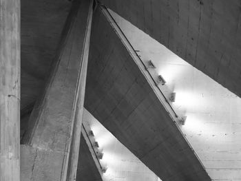 Low angle view of bridge over building