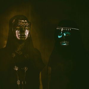 View of illuminated building