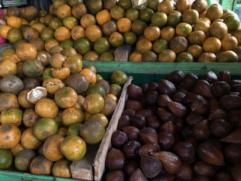 View of fruits for sale at market stall