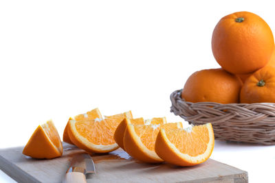 Close-up of orange fruits on table