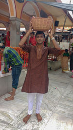 Full length of a girl standing outdoors