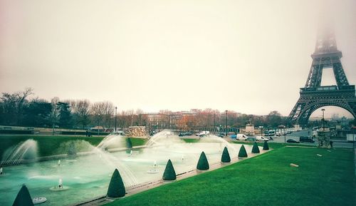 Fountain in city