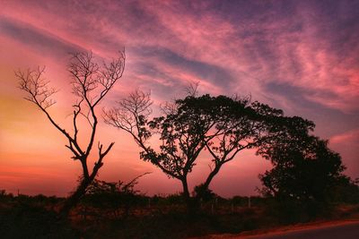 Scenic view of landscape against cloudy sky