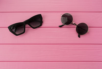 Close-up of sunglasses on table