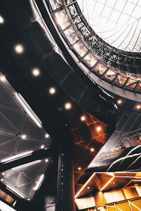 Low angle view of suspension bridge against sky