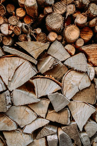 Full frame shot of firewood