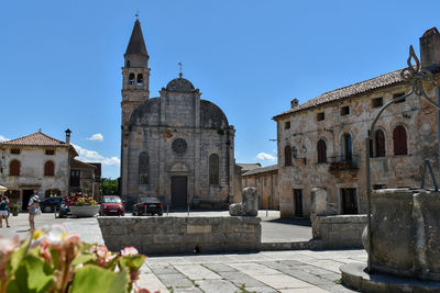 View of historic building against clear sky