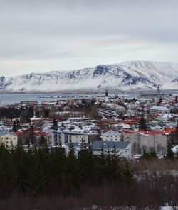 High angle view of boats in sea