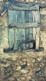 Close-up of wooden door