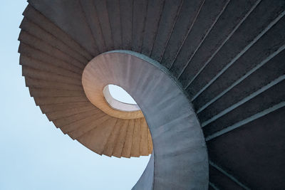 Low angle view of spiral staircase