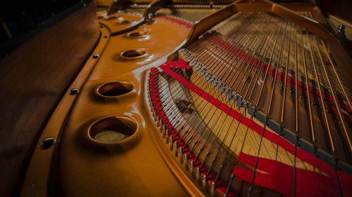 Close-up of piano keys