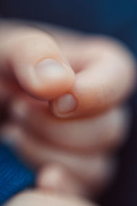 Close-up of baby hand