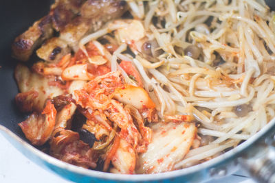 Close-up of noodles in bowl