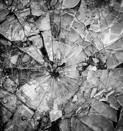 Full frame shot of broken glass